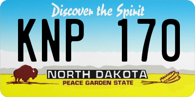 ND license plate KNP170