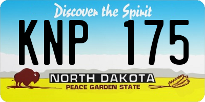 ND license plate KNP175