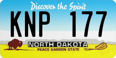 ND license plate KNP177