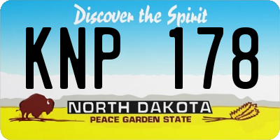 ND license plate KNP178