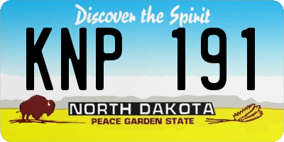 ND license plate KNP191