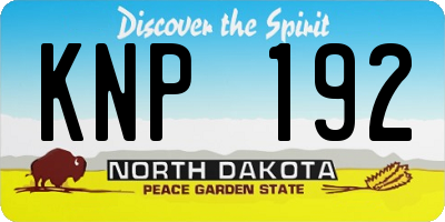 ND license plate KNP192