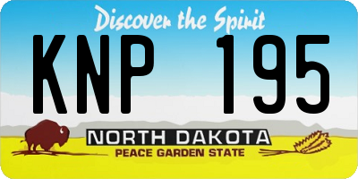 ND license plate KNP195
