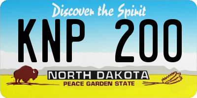 ND license plate KNP200