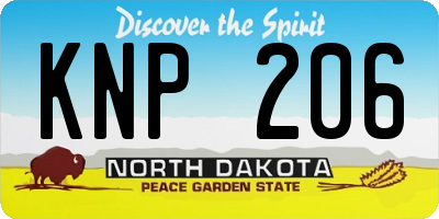 ND license plate KNP206