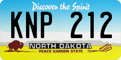 ND license plate KNP212