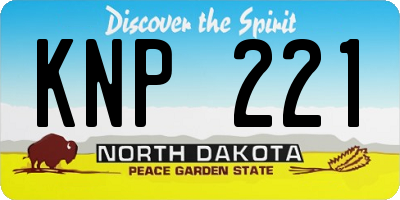 ND license plate KNP221