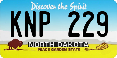 ND license plate KNP229