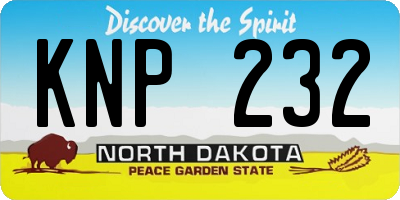 ND license plate KNP232