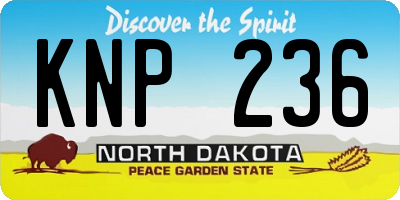 ND license plate KNP236