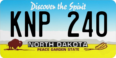 ND license plate KNP240