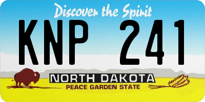 ND license plate KNP241