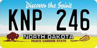 ND license plate KNP246