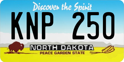 ND license plate KNP250