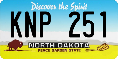 ND license plate KNP251