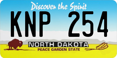 ND license plate KNP254