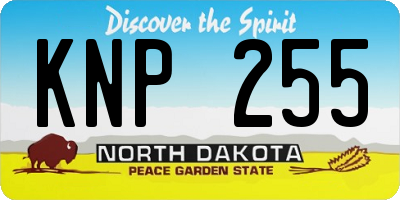 ND license plate KNP255