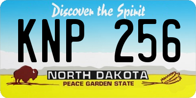 ND license plate KNP256