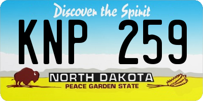 ND license plate KNP259