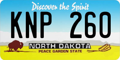 ND license plate KNP260