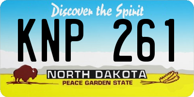 ND license plate KNP261