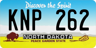 ND license plate KNP262