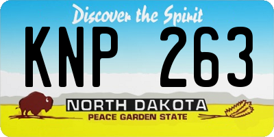 ND license plate KNP263