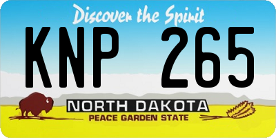 ND license plate KNP265