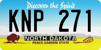 ND license plate KNP271