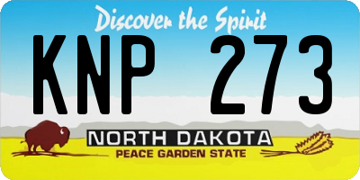 ND license plate KNP273