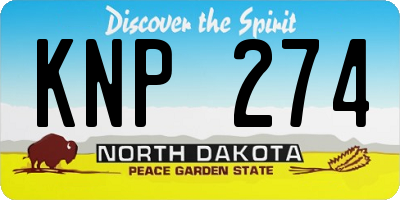 ND license plate KNP274