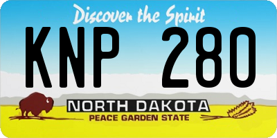 ND license plate KNP280