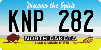 ND license plate KNP282