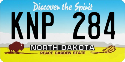 ND license plate KNP284