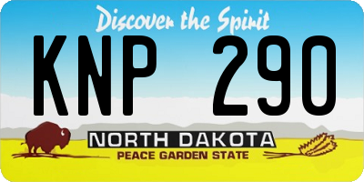 ND license plate KNP290