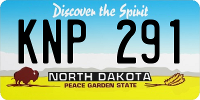 ND license plate KNP291