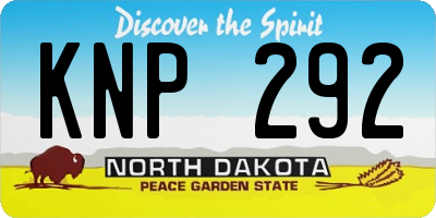 ND license plate KNP292