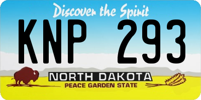 ND license plate KNP293