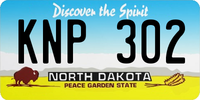 ND license plate KNP302