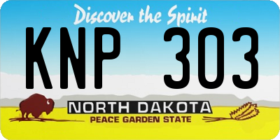 ND license plate KNP303