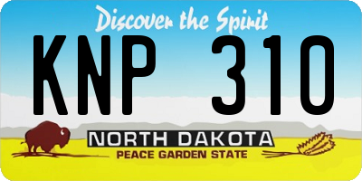 ND license plate KNP310