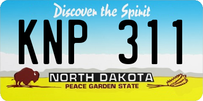 ND license plate KNP311