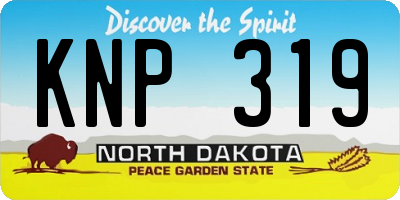 ND license plate KNP319
