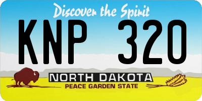 ND license plate KNP320