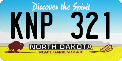 ND license plate KNP321