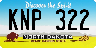 ND license plate KNP322