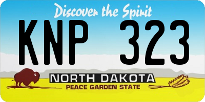 ND license plate KNP323