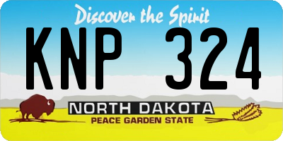 ND license plate KNP324