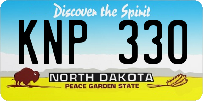 ND license plate KNP330