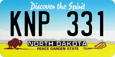 ND license plate KNP331